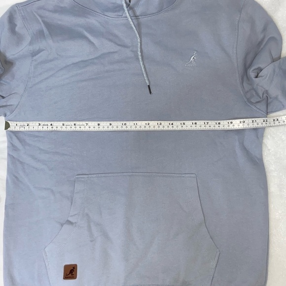 Woman’s Kangol‎ baby blue cotton blend fleece hoodie size XL fits like medium - Picture 6 of 14